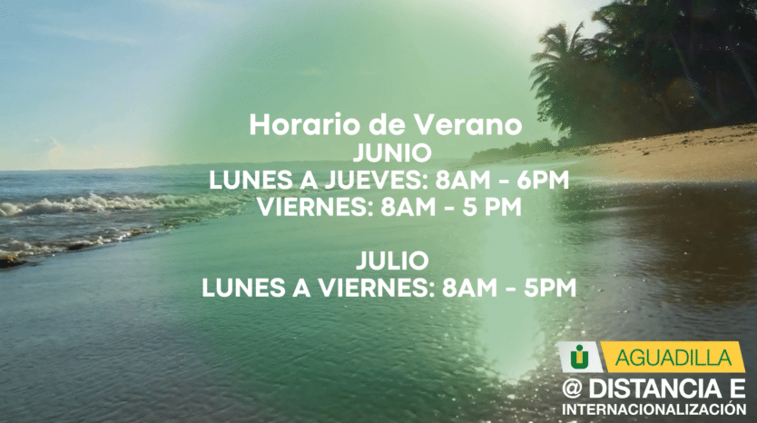 Horario de verano Oficina de Educación a Distancia e Internacionalización